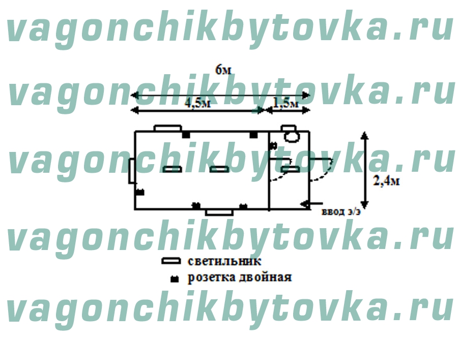 Торговый павильон из вагончика 6м